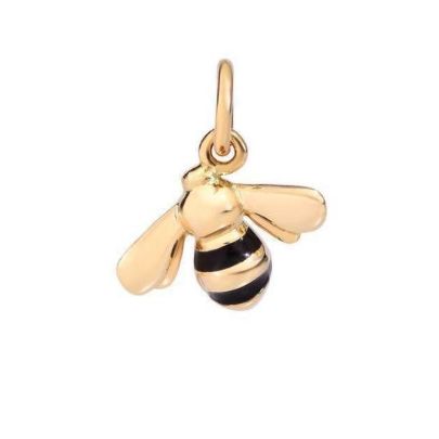 Gold bee charm pendant - CHARMS DODO MOD. DMC0016BEE00ENEOG - unisex jewelry piece
