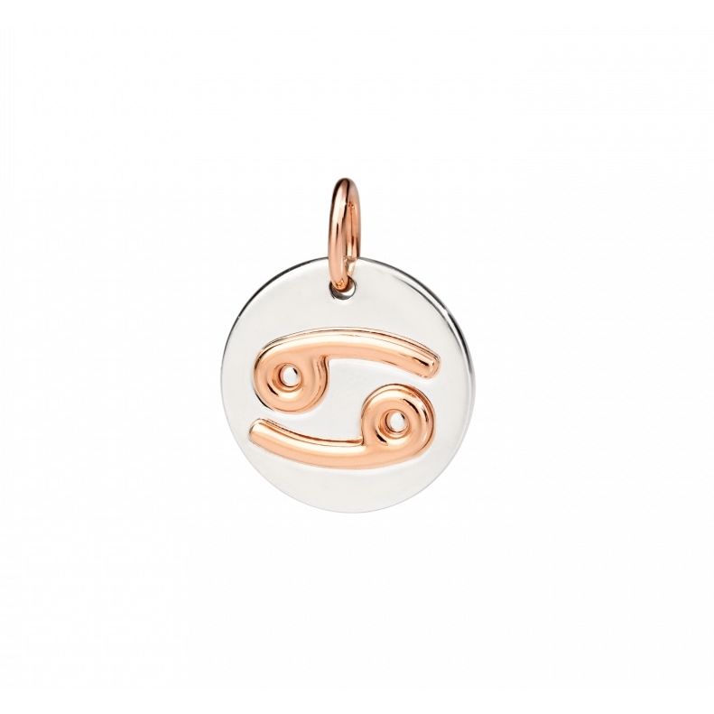 CHARMS DODO MOD. DMC2007ZODCN0009A zodiac pendant featuring Cancer symbol in rose gold on round charm