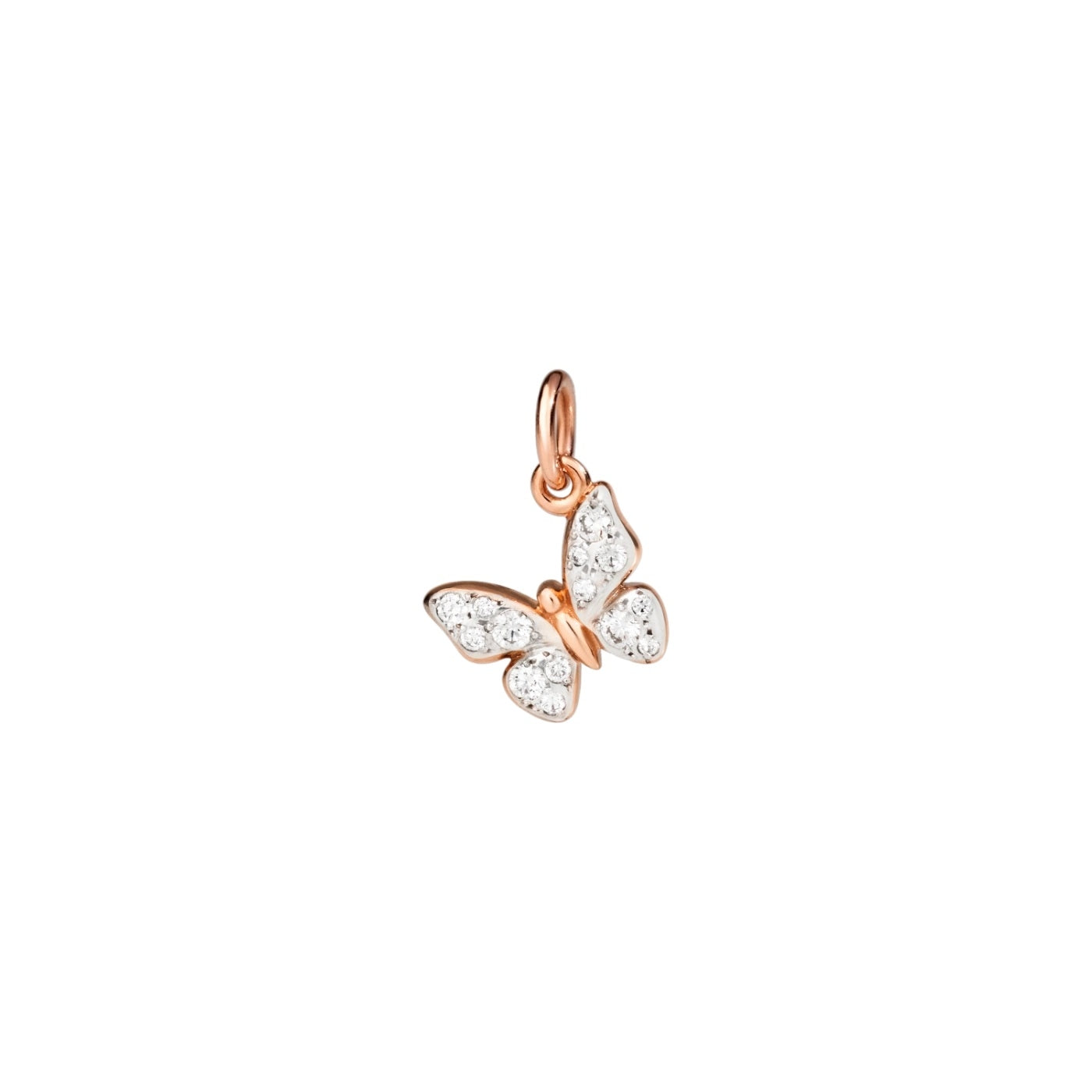 Gold butterfly charm with diamonds, CHARMS DODO MOD. DMC2016BFLYSDB09R
