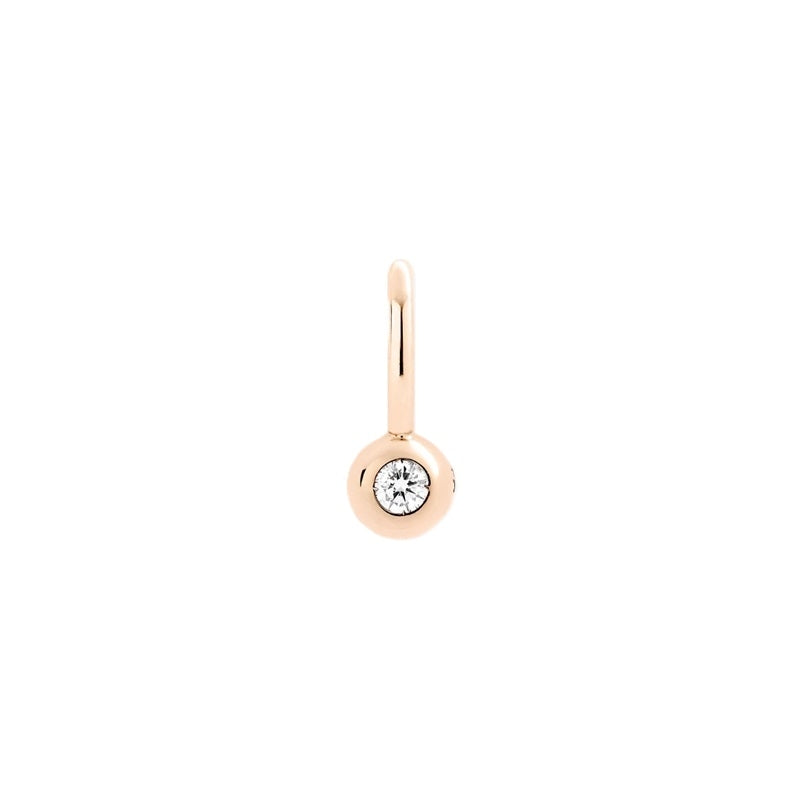 CHARMS DODO MOD. DMC4001BOLLIDB09R, elegant round pendant with diamond inset and gold finish.