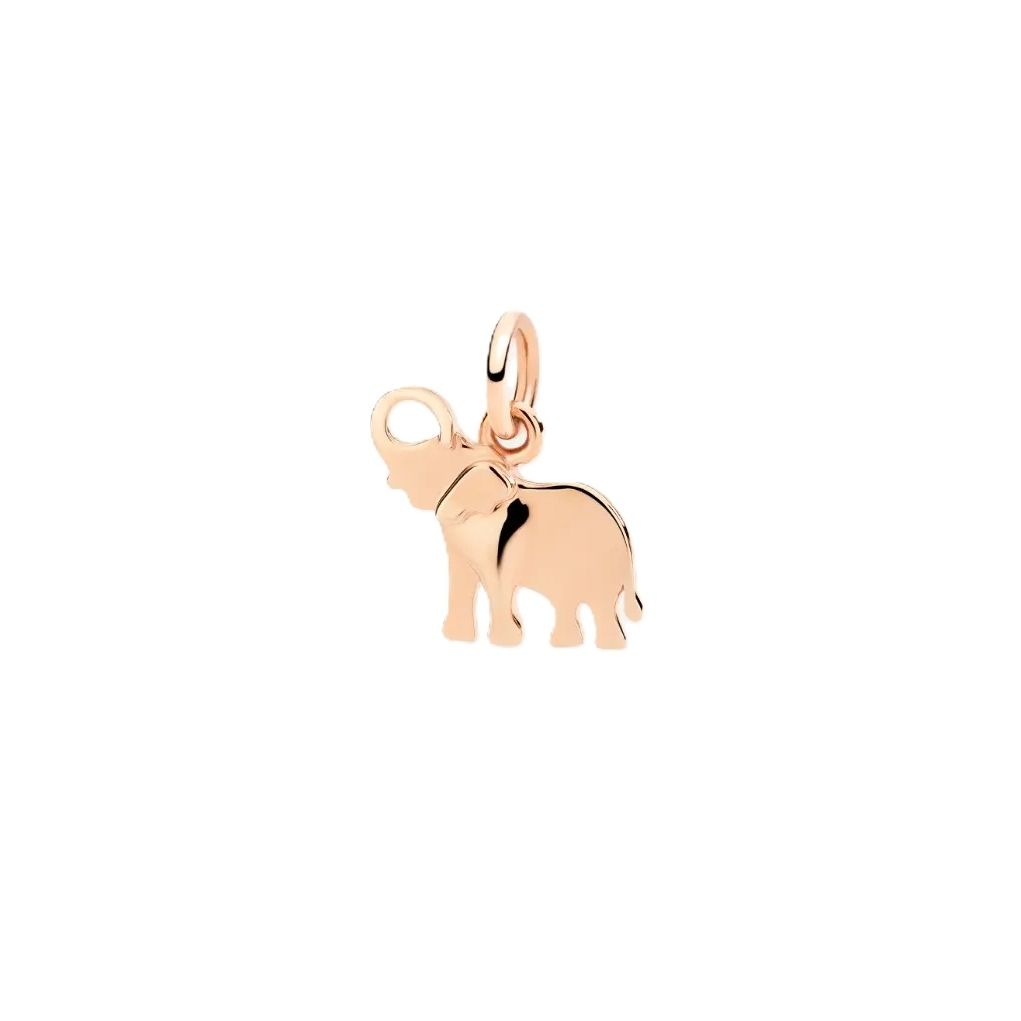 Gold elephant charm, product code CHARMS DODO MOD. DMC5010ELEPH0009R, featuring an elegant and minimalist design.