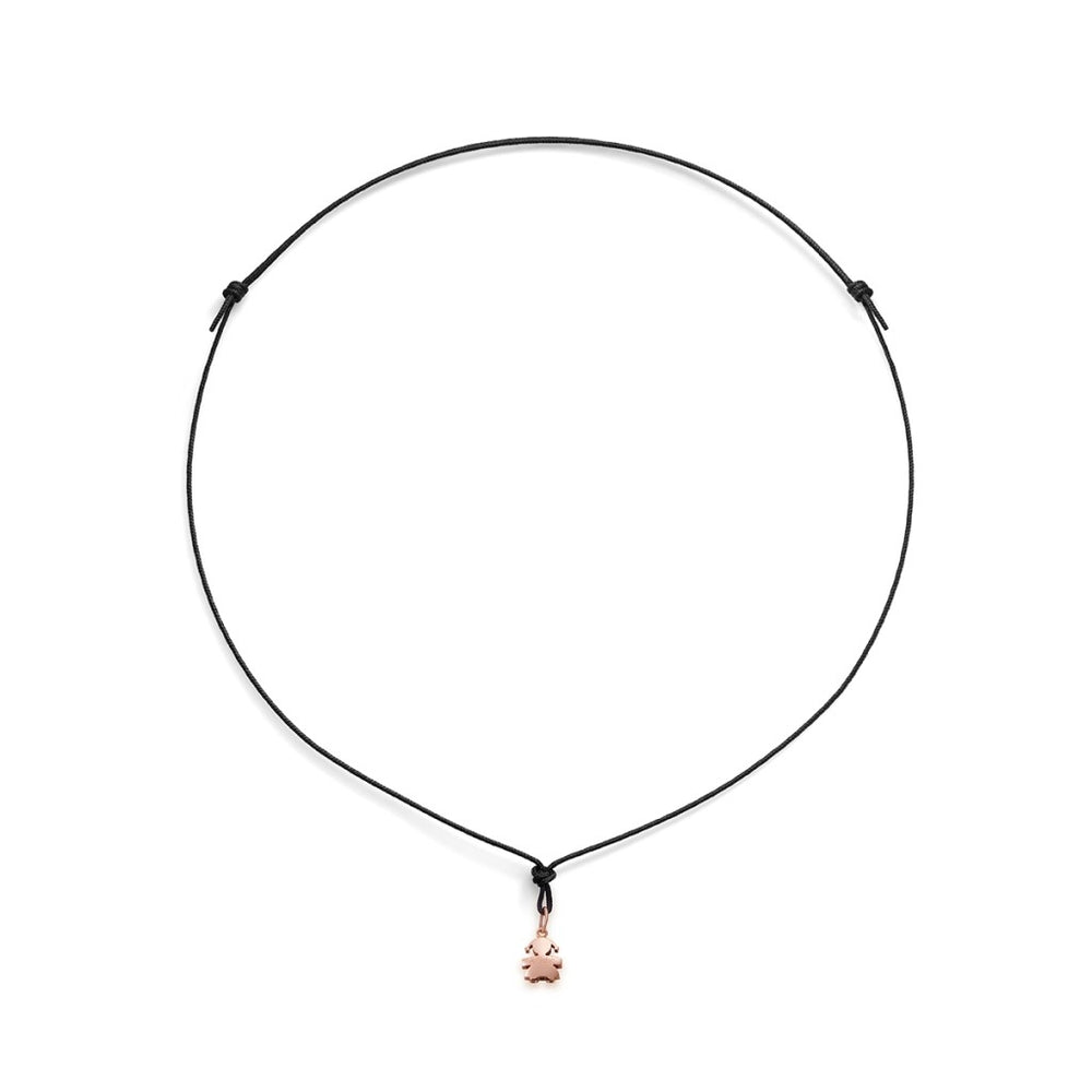 CHARMS LE BEBE MOD. LBB944 pink charm necklace on black cord