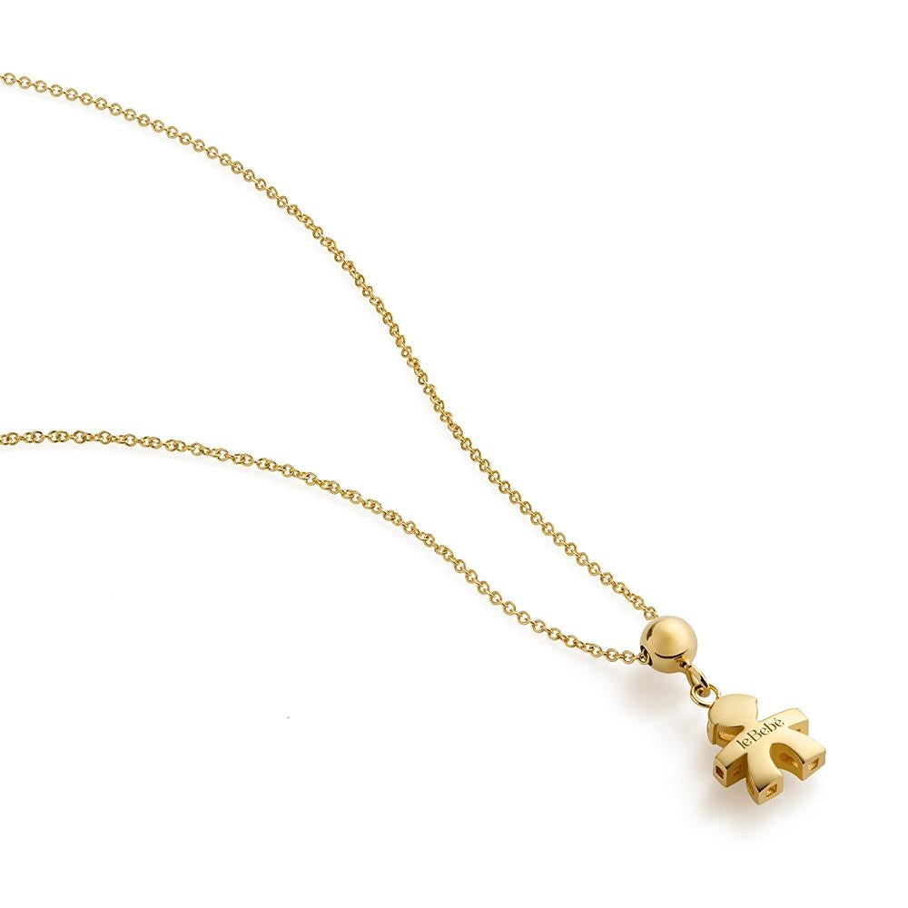 Gold pendant necklace featuring CHARMS LE BEBE MOD. LBB970 design with elegant chain detail.