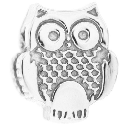 Silver owl charm from CHARMS RUE DES MILLE MOD. XB-011 collection.