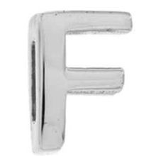 Silver letter F charm, part of CHARMS RUE DES MILLE MOD. XB-F collection.