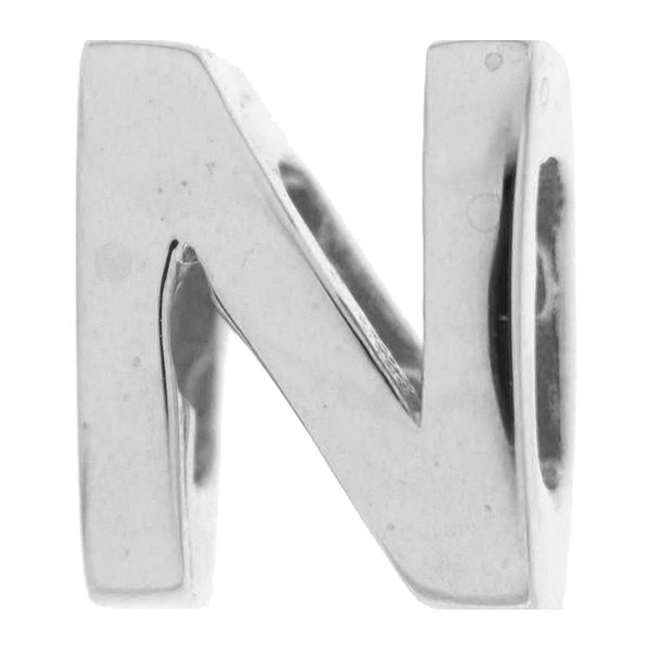 Alt Tag: CHARMS RUE DES MILLE MOD. XB-N silver letter N charm