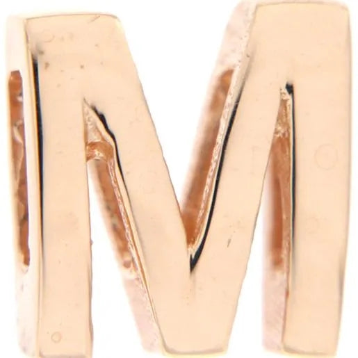 Rose gold letter 'M' charm from CHARMS RUE DES MILLE MOD. XR-M collection.