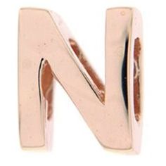 CHARMS RUE DES MILLE MOD. XR-N rose gold letter N charm