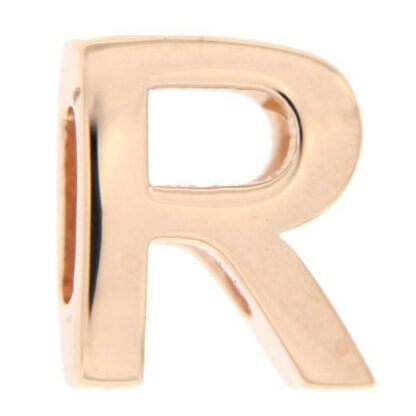 Gold charm modeled as an "R" from CHARMS RUE DES MILLE MOD. XR-R collection, elegant and stylish accessory.