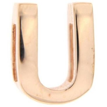 Gold letter U charm from CHARMS RUE DES MILLE MOD. XR-U line, ideal for personalizing jewelry.