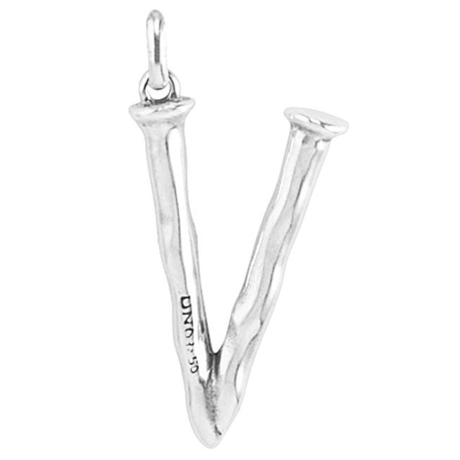 CHARMS UNO DE 50 MOD. UD_CHA0022-V silver charm shaped like the letter V