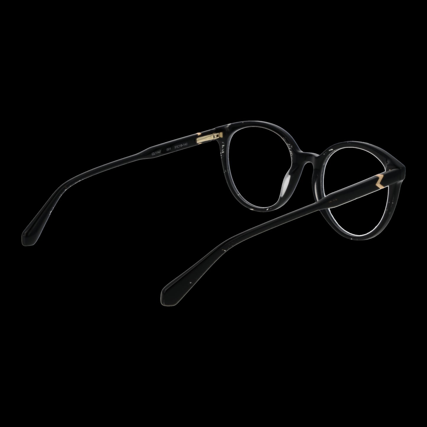 CHRISTIAN LACROIX MOD. CL1147 51001 eyeglasses for ladies, black frame, side view.