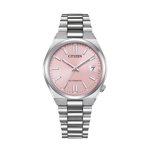 CITIZEN MOD. NJ0200-50Z watch with pink dial and silver bracelet.