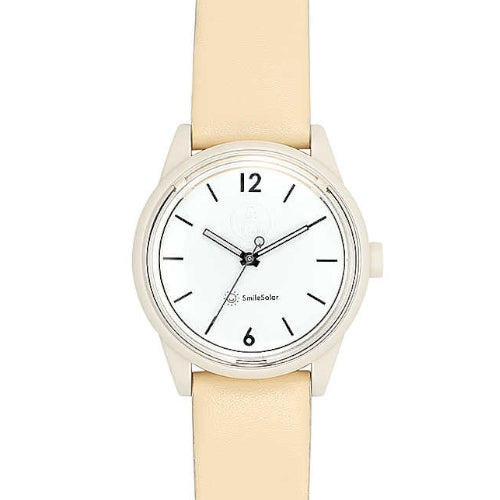 CITIZEN SMILE SOLAR MOD. RP26J016Y watch with beige strap and white dial