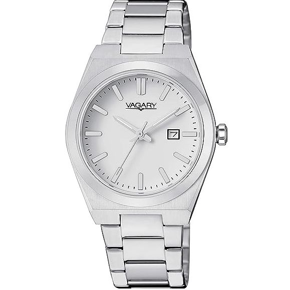 CITIZEN VAGARY MOD. IU3-118-11 silver watch with metal strap and date display