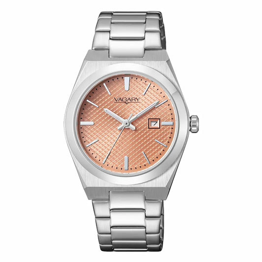 CITIZEN VAGARY MOD. IU3-118-93 stainless steel watch with rose gold dial
