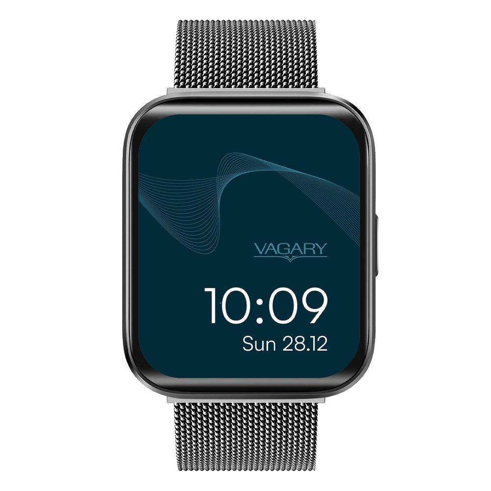 CITIZEN VAGARY MOD. X03A-008VY smartwatch with mesh band showcasing time and date on display.