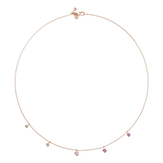COLLANE DODO MOD. DCC3002BOLLIMIX9R42 gold necklace with multicolor pendants