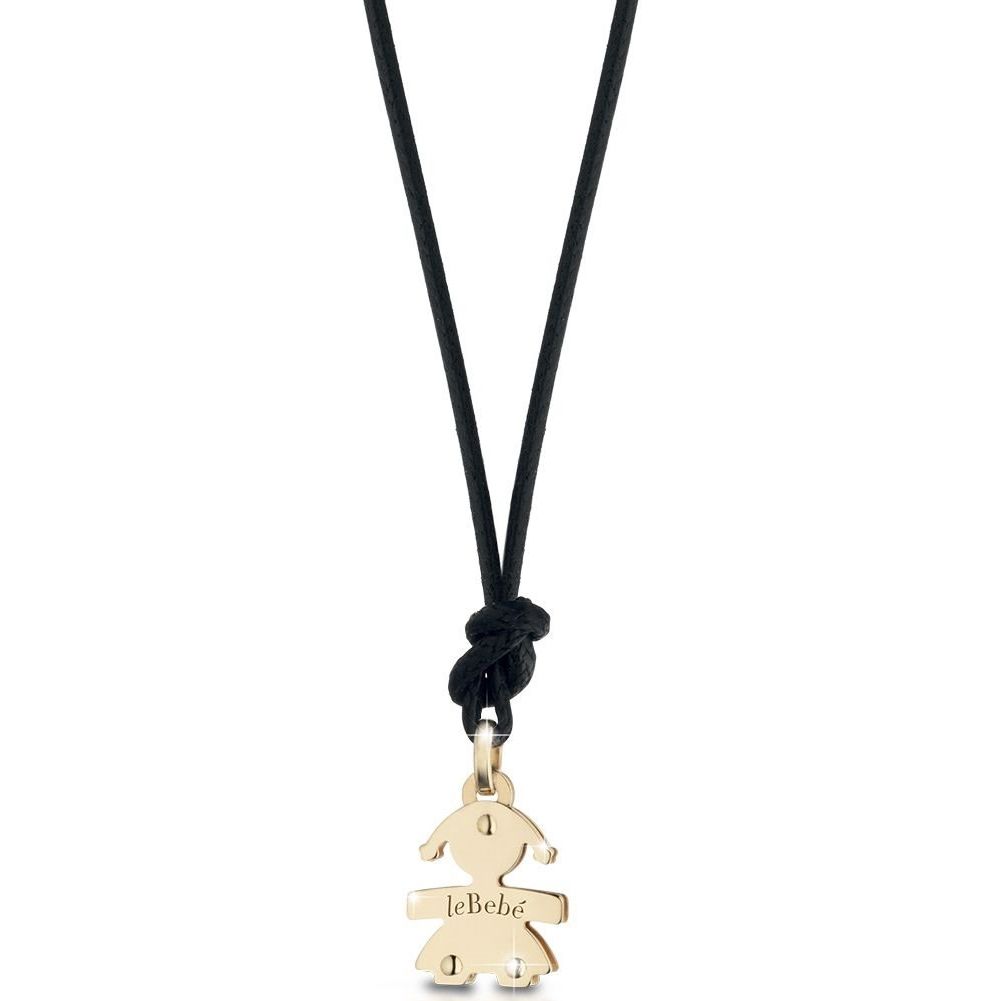 COLLANE LE BEBE MOD. LBB047-N gold lady necklace with pendant, made in Italy, featuring official packaging