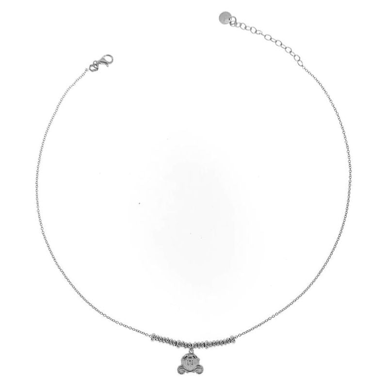 COLLANE RUE DES MILLE MOD. GR-002 1SOG CAR RH silver necklace with cute car charm