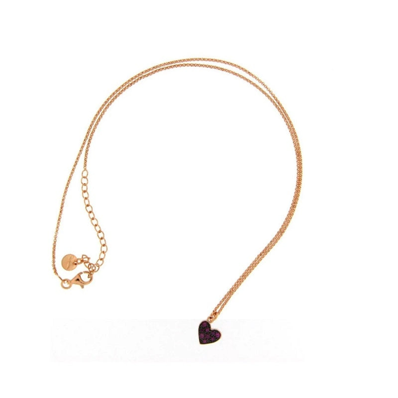 Elegant gold heart necklace - COLLANE RUE DES MILLE MOD. GRZ-001 CUORE, featuring a delicate chain and heart pendant.