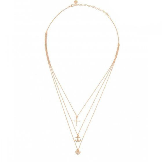 COLLANE RUE DES MILLE MOD. GRZ-FSC W gold layered necklace with charms