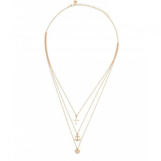 COLLANE RUE DES MILLE MOD. GRZ-FSC W gold layered necklace with charms