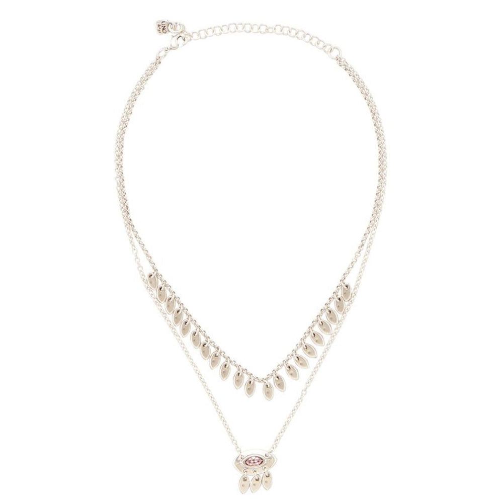 COLLANE UNO DE 50 MOD. UD_COL1398RSAMTL0U necklace with unique pendant design and delicate chain accents.