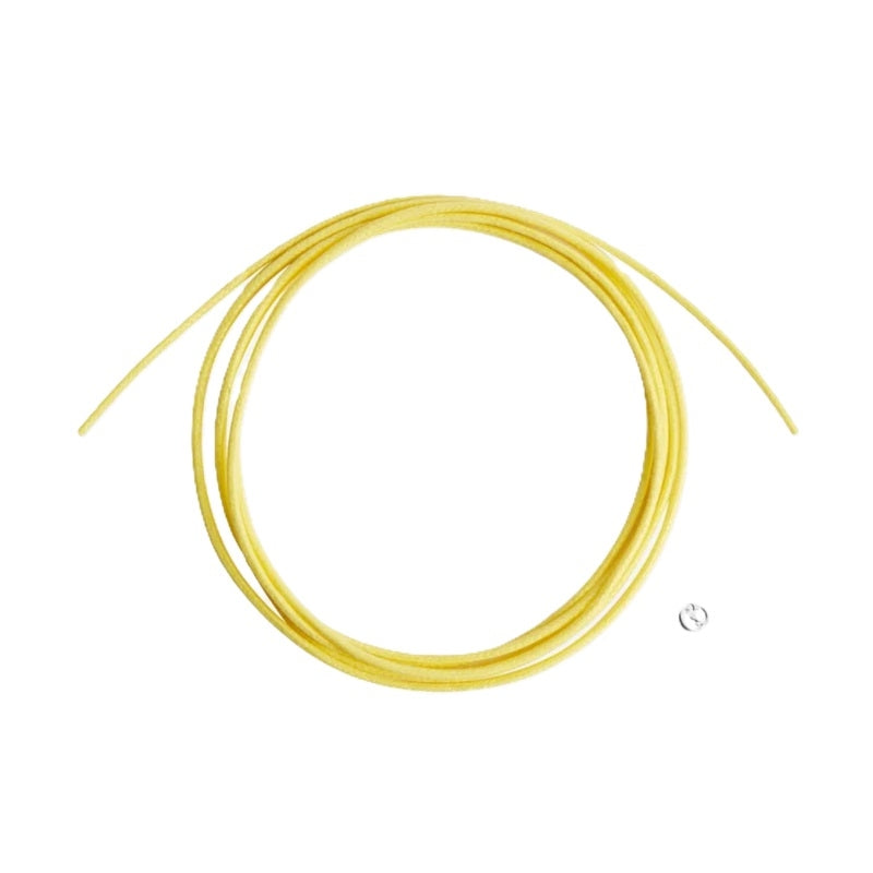 Yellow string CORDINI E SIGILLI DODO MOD. DDA6005CORDSGINAG coiled on white background