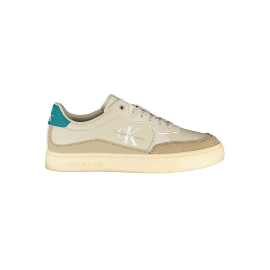 Calvin Klein Beige Polyurethane Men's Sneaker
