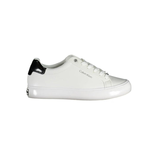 Calvin Klein Bianco Pelle Women Sneaker Calvin Klein