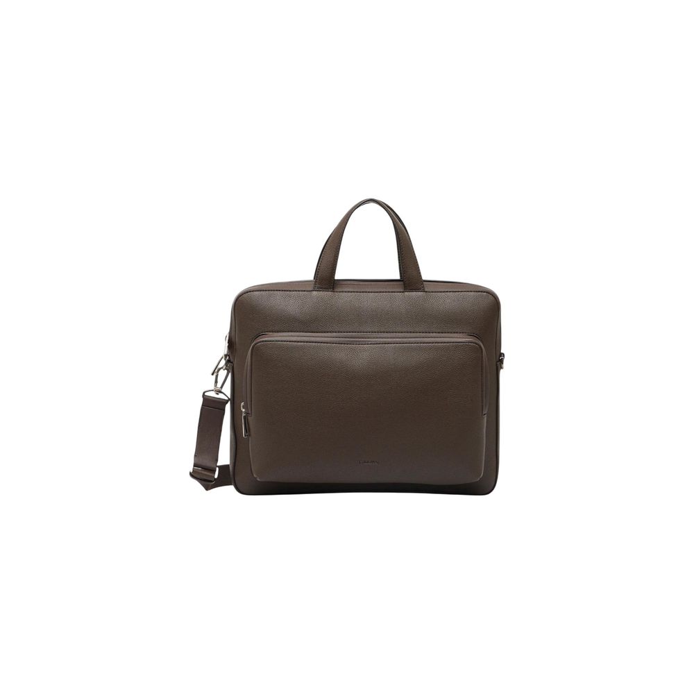 Calvin Klein Brown Polyethylene Briefcase 1728,71956299936,Bags,Briefcases - Bags,Brown,Calvin Klein,Men,New with tags