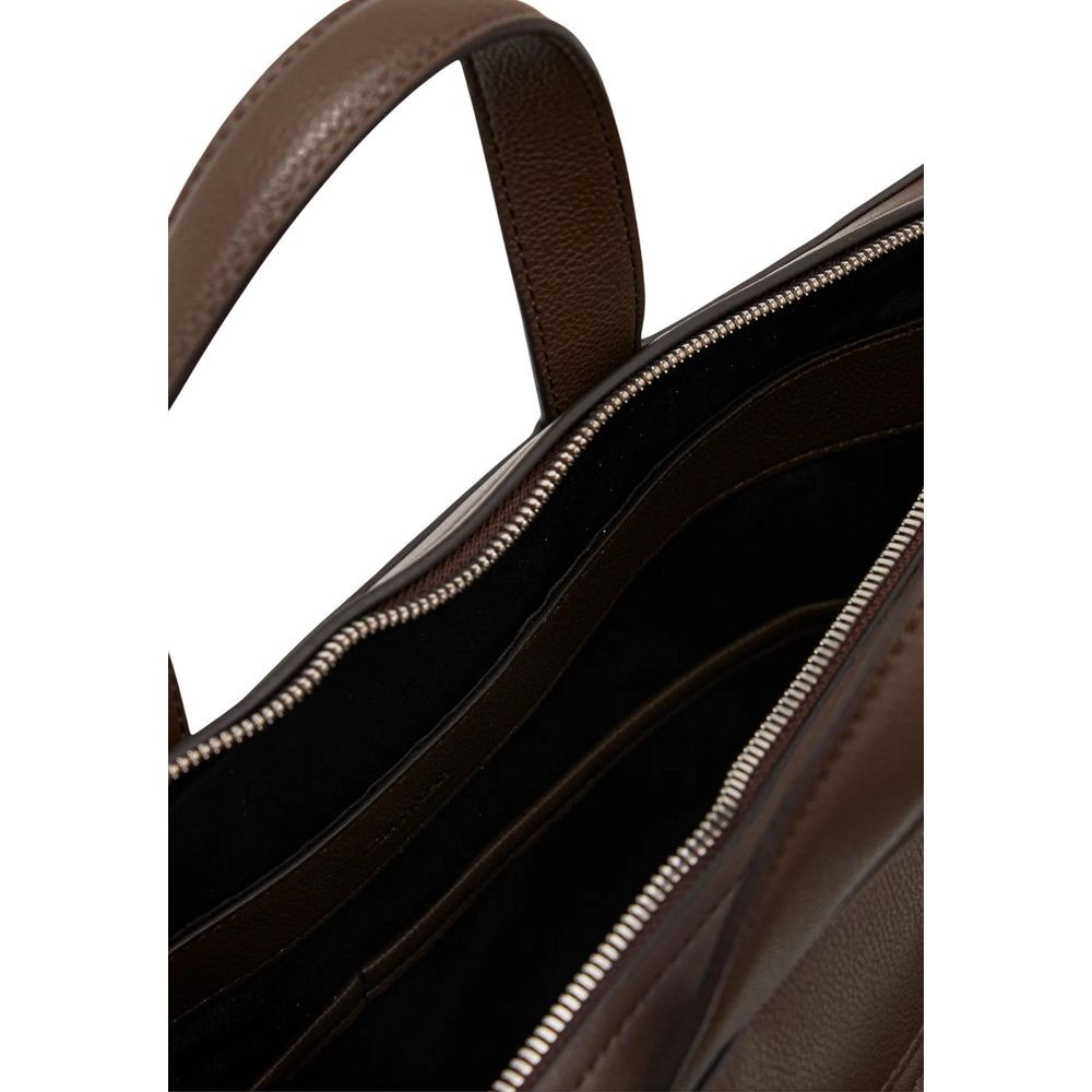 Calvin Klein Brown Polyethylene Briefcase 1728,71956299936,Bags,Briefcases - Bags,Brown,Calvin Klein,Men,New with tags