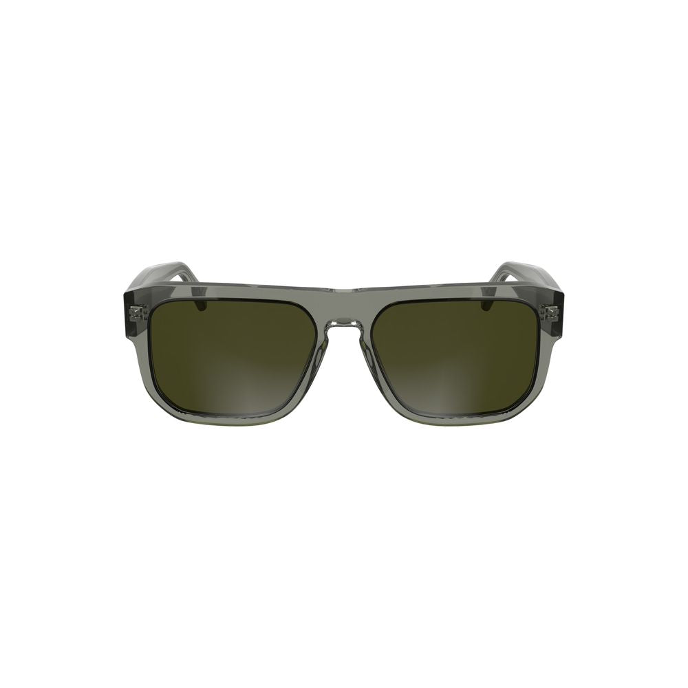 Calvin Klein Gray Acetate Men Sunglass with bold square frame and smoke lenses