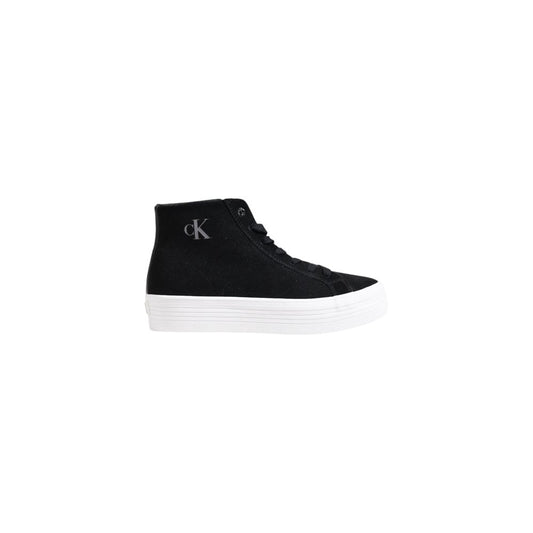 Calvin Klein Jeans Black Suede Leather Platform Sneakers