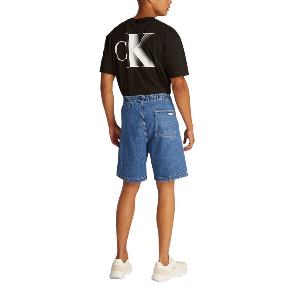Calvin Klein Jeans Blue Cotton Bermuda Shorts