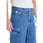 Calvin Klein Jeans Blue Cotton Bermuda shorts for men, spring/summer collection in denim with 80% cotton and 20% recycled cotton