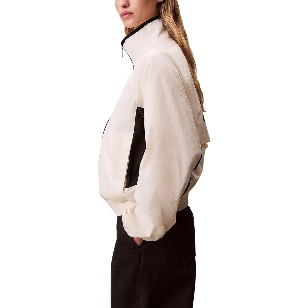 Calvin Klein Jeans White Polypropylene Shell Jacket 1728,71956299936,Calvin Klein Jeans,Clothing,IT38|XS,IT40|S,IT42|M,Jackets & Coats - Clothing,New with tags,Shell Jackets - Jackets & Coats - Clothing,White,Women