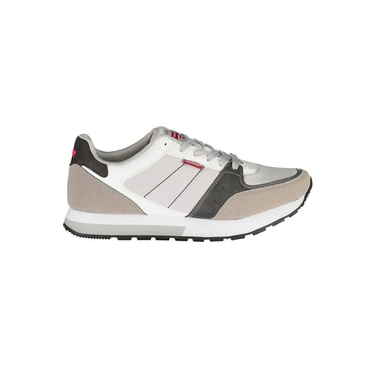 Carrera Brown Eco Leather Men Sneaker with bold laces and contrasting details, featuring iconic Carrera logo, side view.