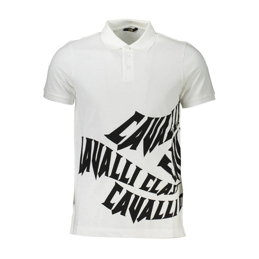 Cavalli Class Bianco Cotton Men Polo