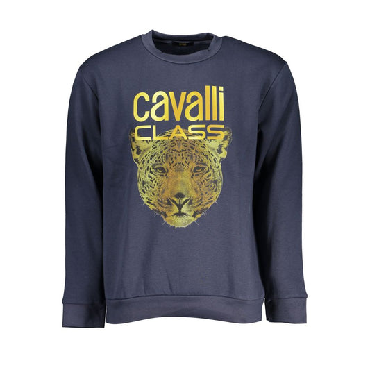 Cavalli Class Blue Polyester Men's Sweatshirt