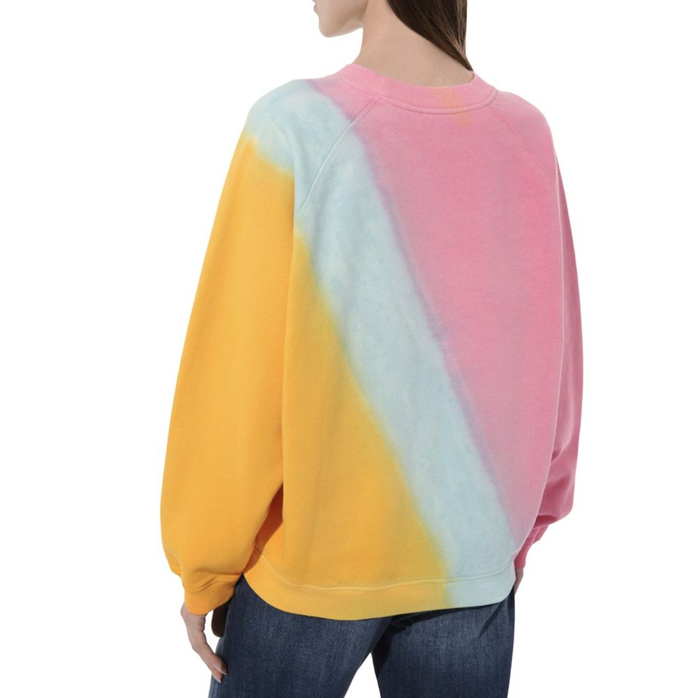 Colorful gradient Chloé Chloe’ Sweatshirt in cotton with long sleeves and ribbed trims for women, showcasing a unique design.