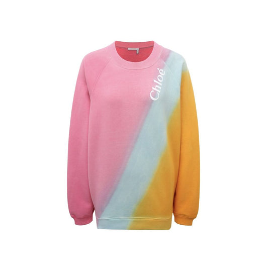 Chloé Chloe’ Sweatshirt for women in multicolor design with long sleeves and round neck, 100% cotton, ribbed trims, made in China.