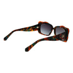 Christian Lacroix Multicolor Women Sunglass with acetate frame and green plastic lenses, rectangle style, 100% UVA & UVB protection.