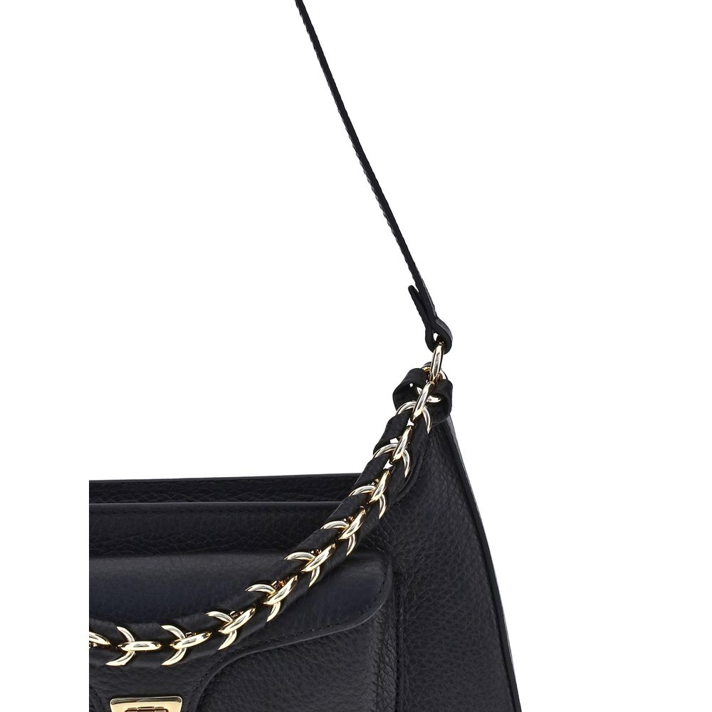 Front view with bag zipped and handles upright.