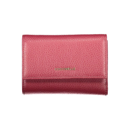 Coccinelle Purple Leather Women Wallet - Italian-crafted elegant wallet with multiple compartments and iconic logo.
