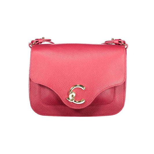 Coccinelle Red Polyethylene Handbag with adjustable shoulder strap, automatic closure, and logo detail.