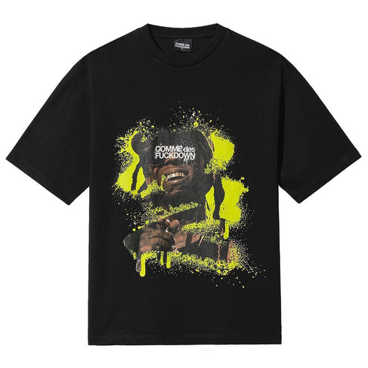 Comme Des Fuckdown Black Cotton T-Shirt