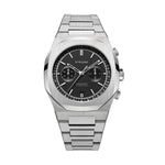 Alt Tag: D1 MILANO Mod. CHRONOGRAPH NEW BLACK - RE-STYLE EDITION stainless steel wristwatch with black dial and quartz movement