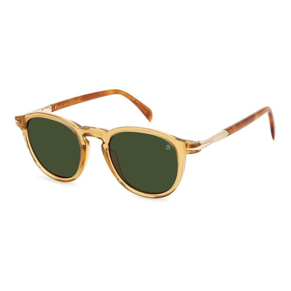 Acetate gent's sunglasses DAVID BECKHAM MOD. DB 1114_S with green lenses and brown frame